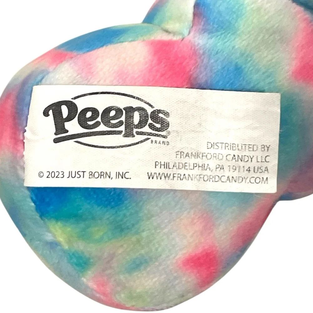 Peeps Just Born Tie Dye Rainbow Bunny Rabbit Plush Stuffed Animal Small 6